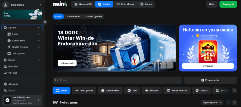 1win Aviator kazino oyunu Azərbaycanda